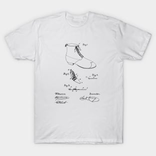 Shoe Design Vintage Patent Hand Drawing T-Shirt